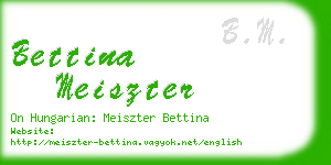 bettina meiszter business card